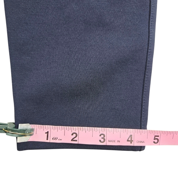Betabrand Medium Classic Dress Yoga Navy Blue Pull-On Pants Faux Pockets - Picture 11 of 13